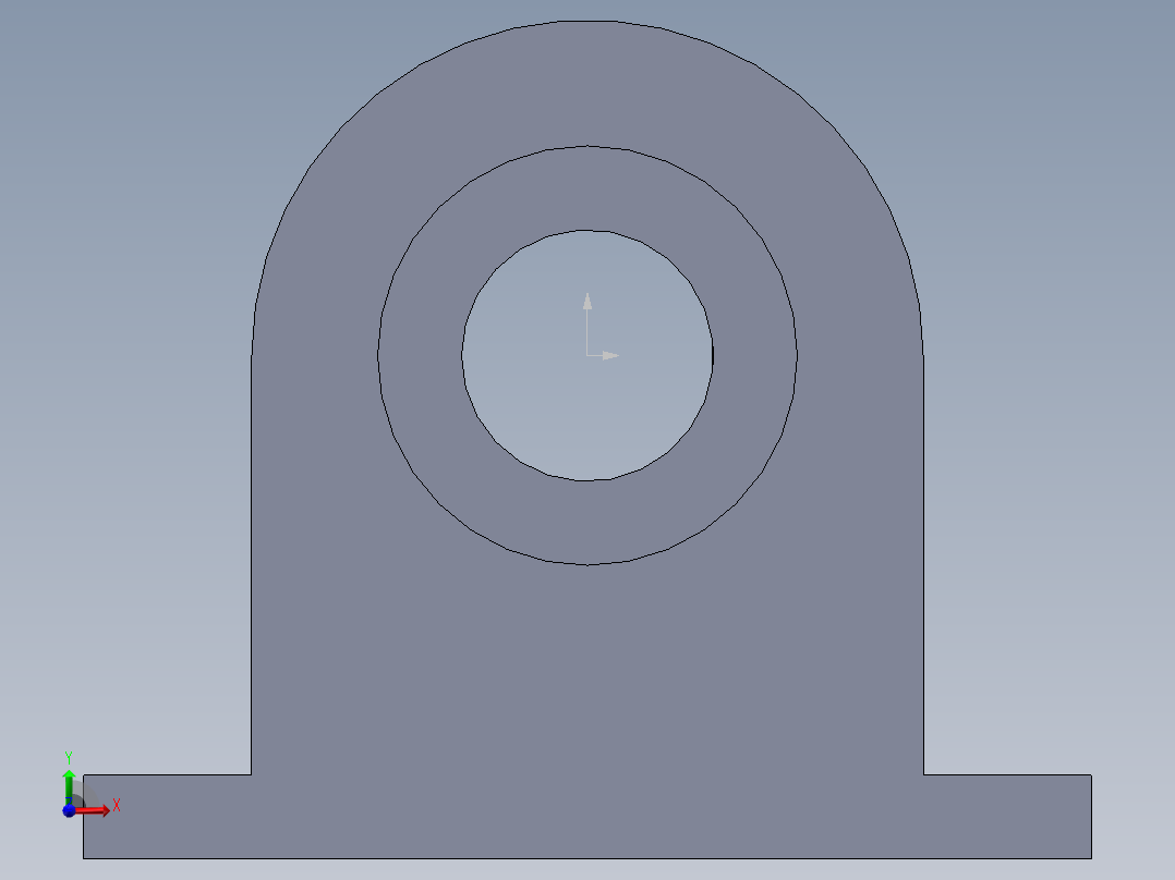 S1 直线弹簧轴承座前视图