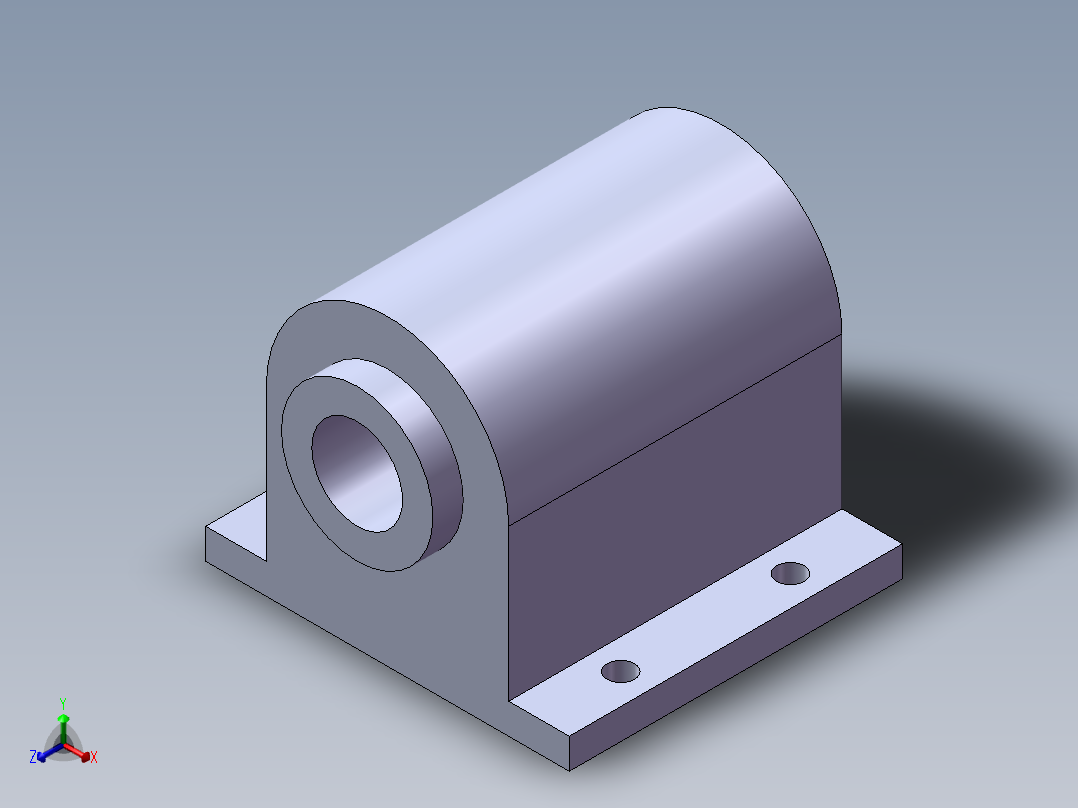 S1 直线弹簧轴承座正等轴测图