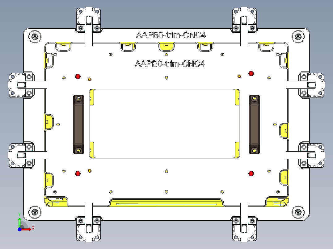 AAPB0-TRIM-笔记本CNC工装夹具三维模型CNC4前视图