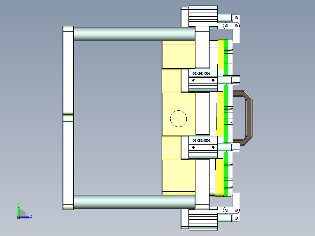 AAPB0-TRIM-笔记本CNC工装夹具三维模型CNC4左视图