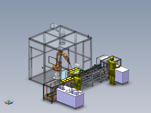 钢架机器人焊接站sw22可编辑