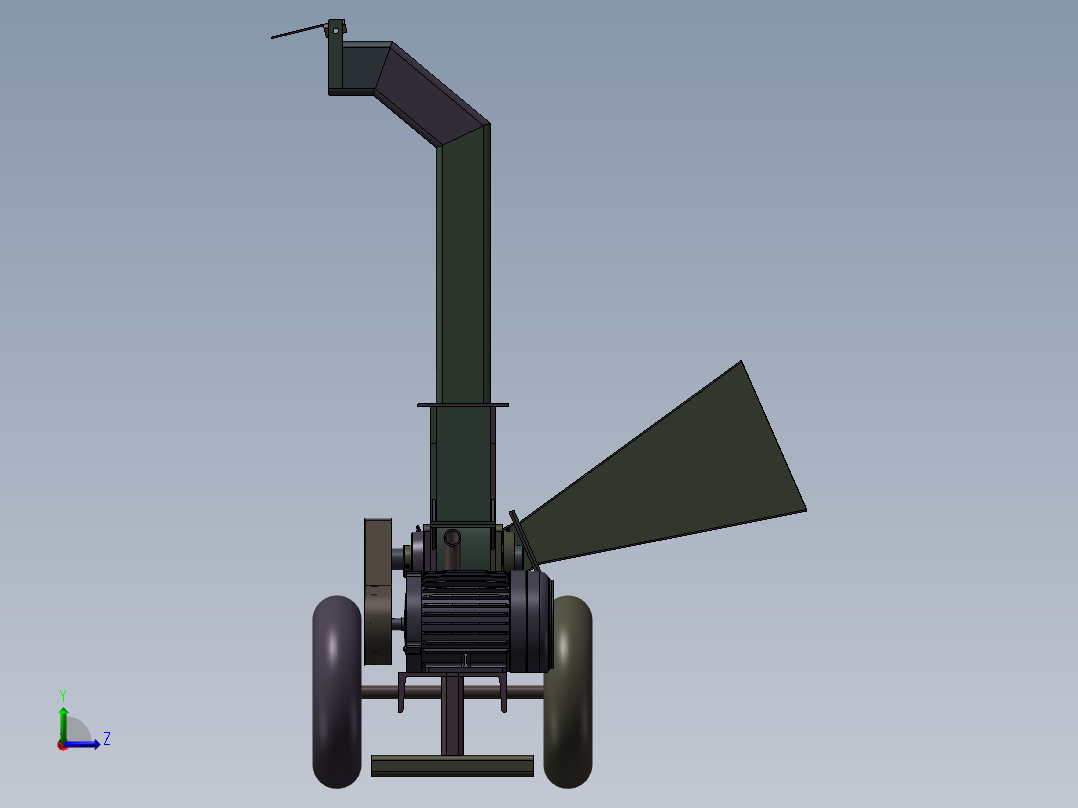 木材削木机sw17左视图