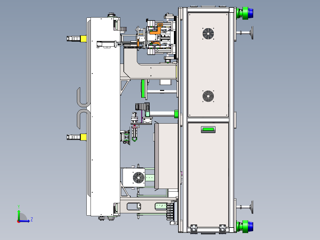 锂电池在线式自动贴膜机sw18左视图