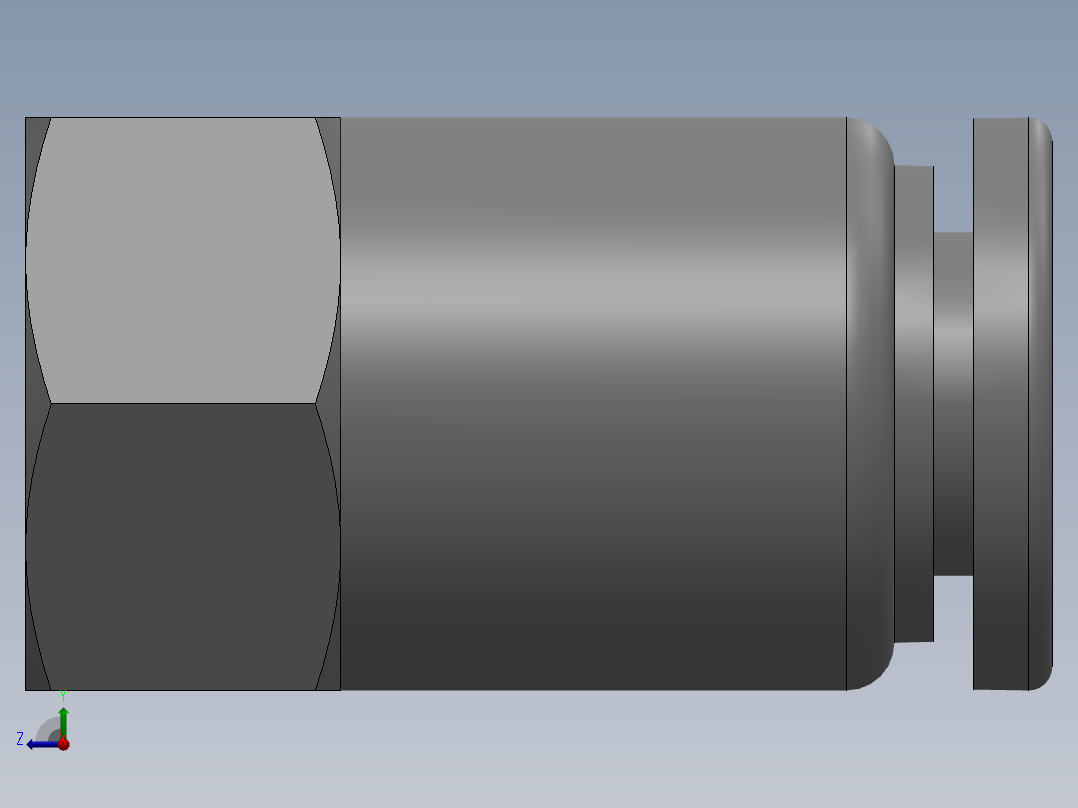 气动元件APCF6_M5右视图