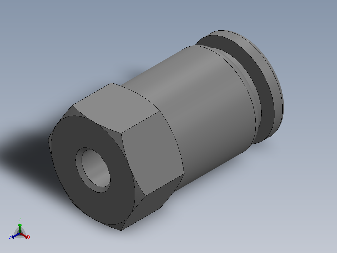 气动元件APCF6_M5正等轴测图