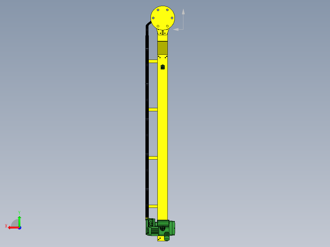 悬臂起重机结构设计后视图