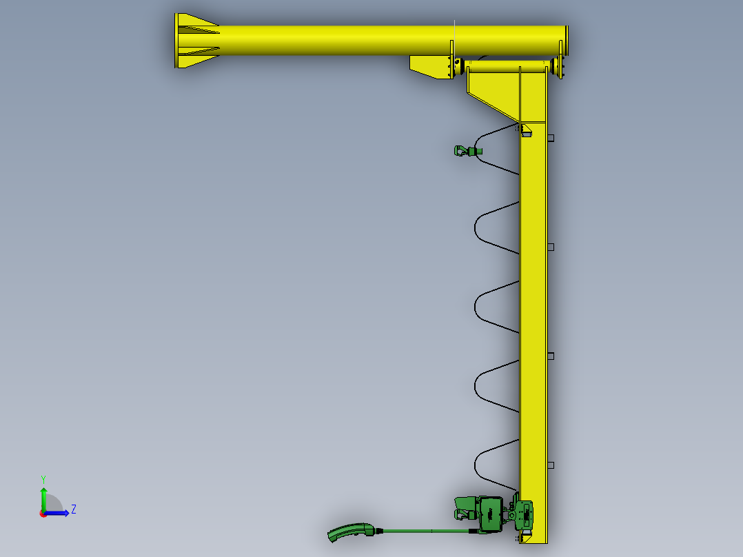 悬臂起重机结构设计左视图