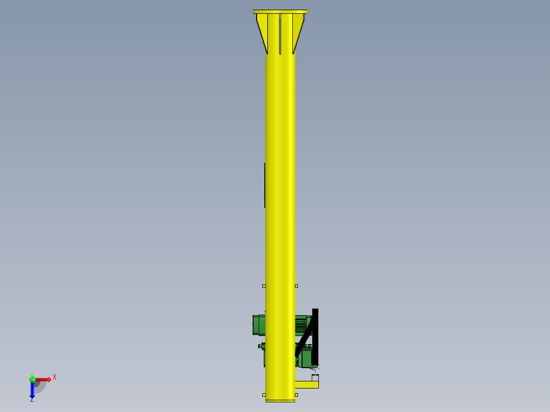悬臂起重机结构设计俯视图