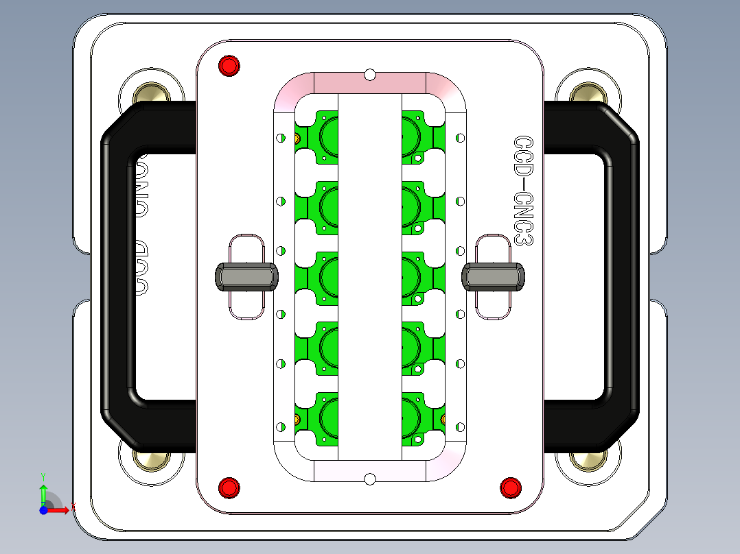 摄像头保持架单独下料工装模型前视图