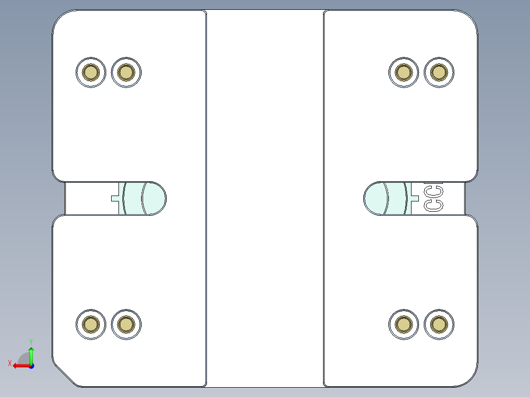 摄像头保持架单独下料工装模型后视图