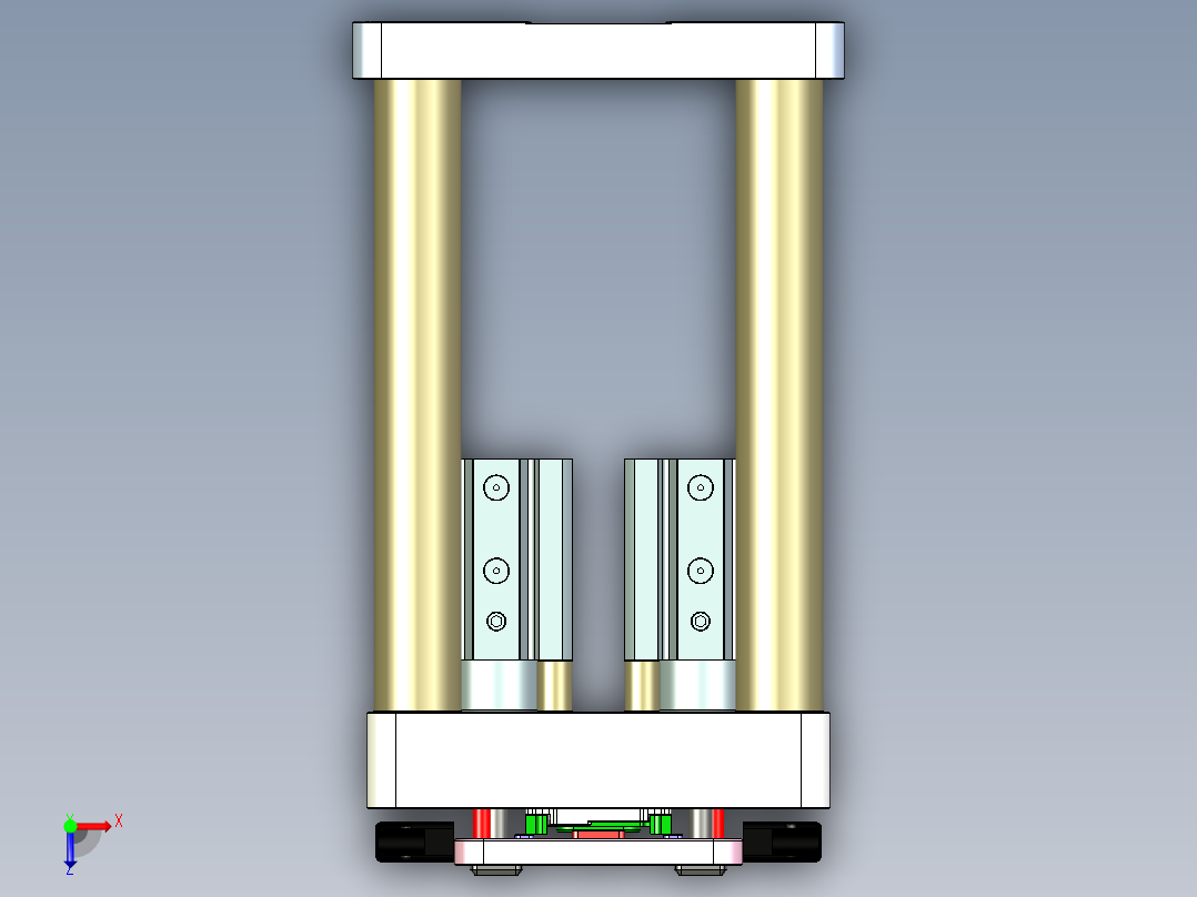 摄像头保持架单独下料工装模型俯视图