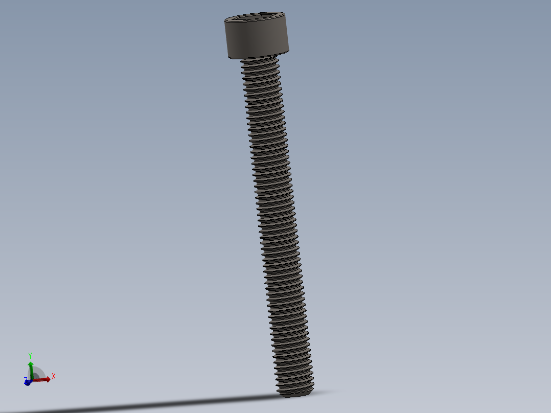 Screw_DIN_912_M10x90F_A2.SLDPRT公制内六角螺钉主视图