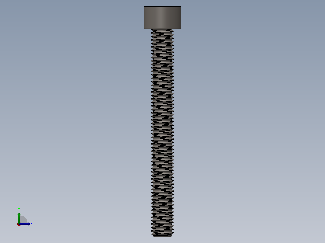 Screw_DIN_912_M10x90F_A2.SLDPRT公制内六角螺钉左视图