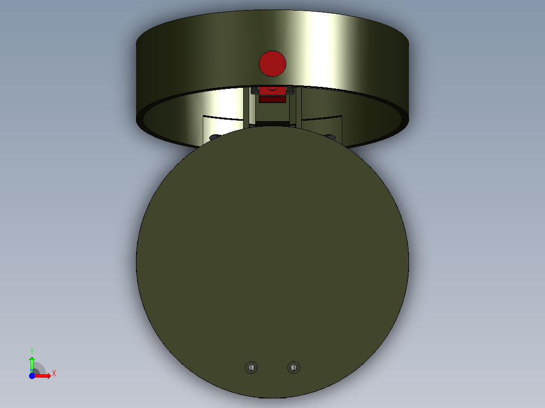 磁悬浮音乐盒可升降系统图纸前视图
