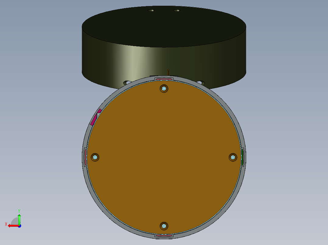 磁悬浮音乐盒可升降系统图纸后视图