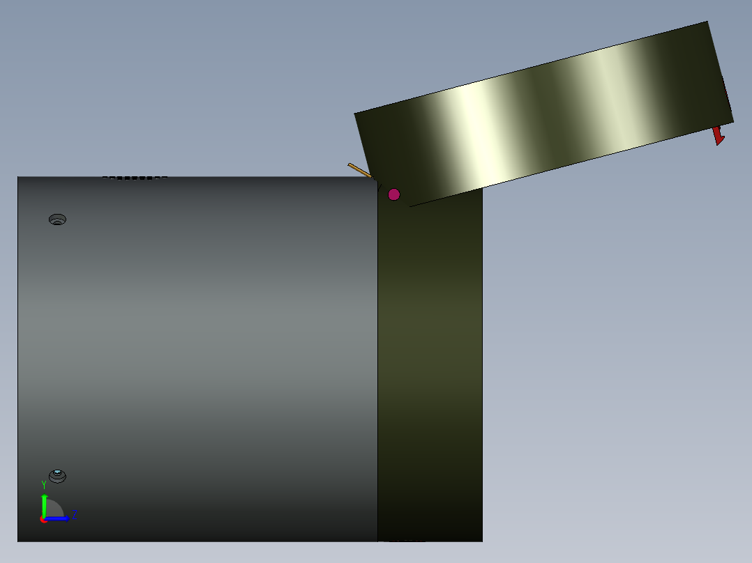 磁悬浮音乐盒可升降系统图纸左视图