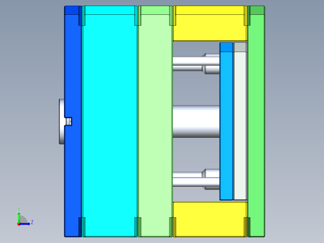 注塑模具、模具(99)左视图