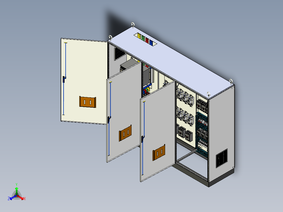 三柜组装万能断路器刀开关plc接触器控制柜 55424