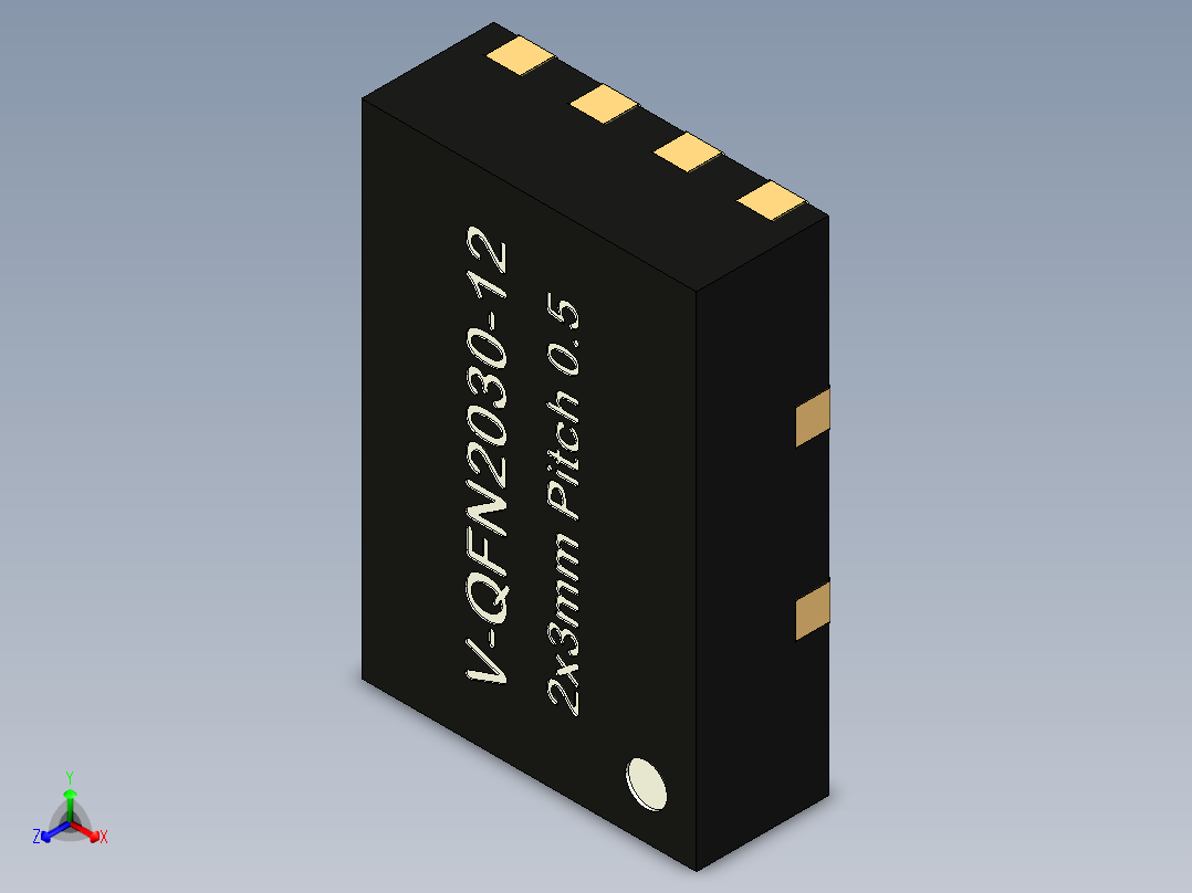 A0002781-V-QFN2030-12 (A型)二极管正等轴测图