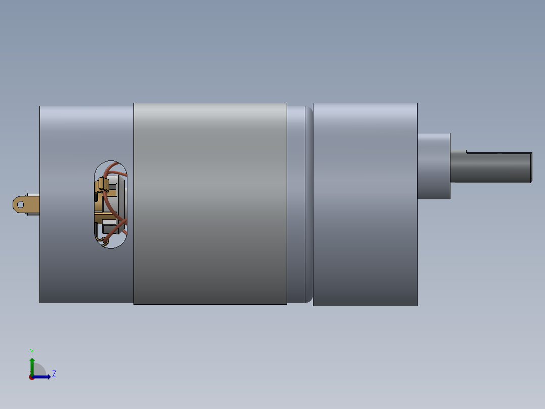 直流电机、电机(26)左视图