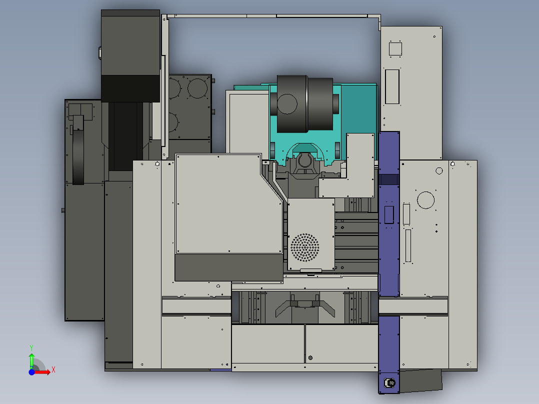 三轴加工中心前视图