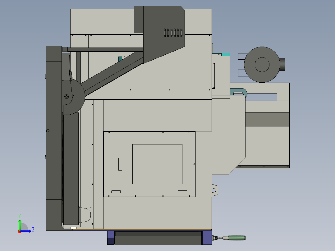 三轴加工中心左视图