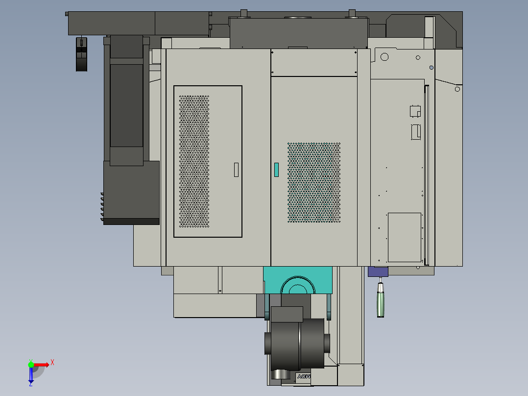 三轴加工中心俯视图