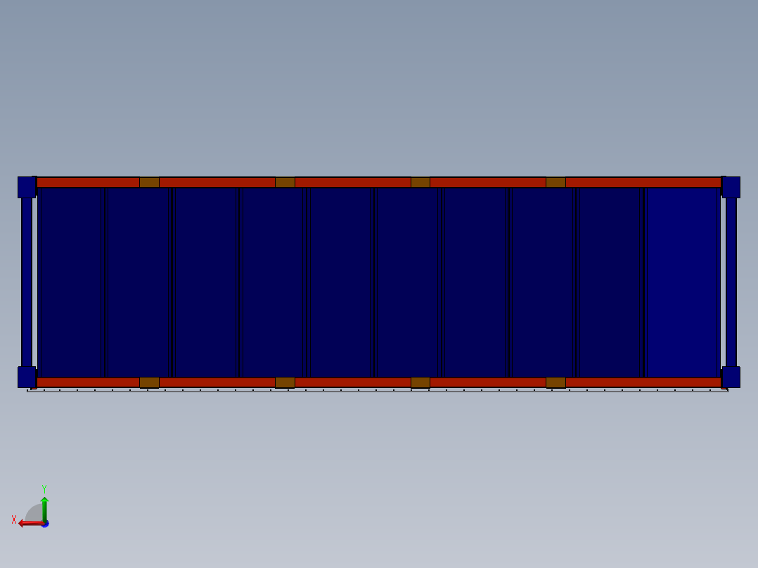 货架、中（轻）型仓储货架后视图