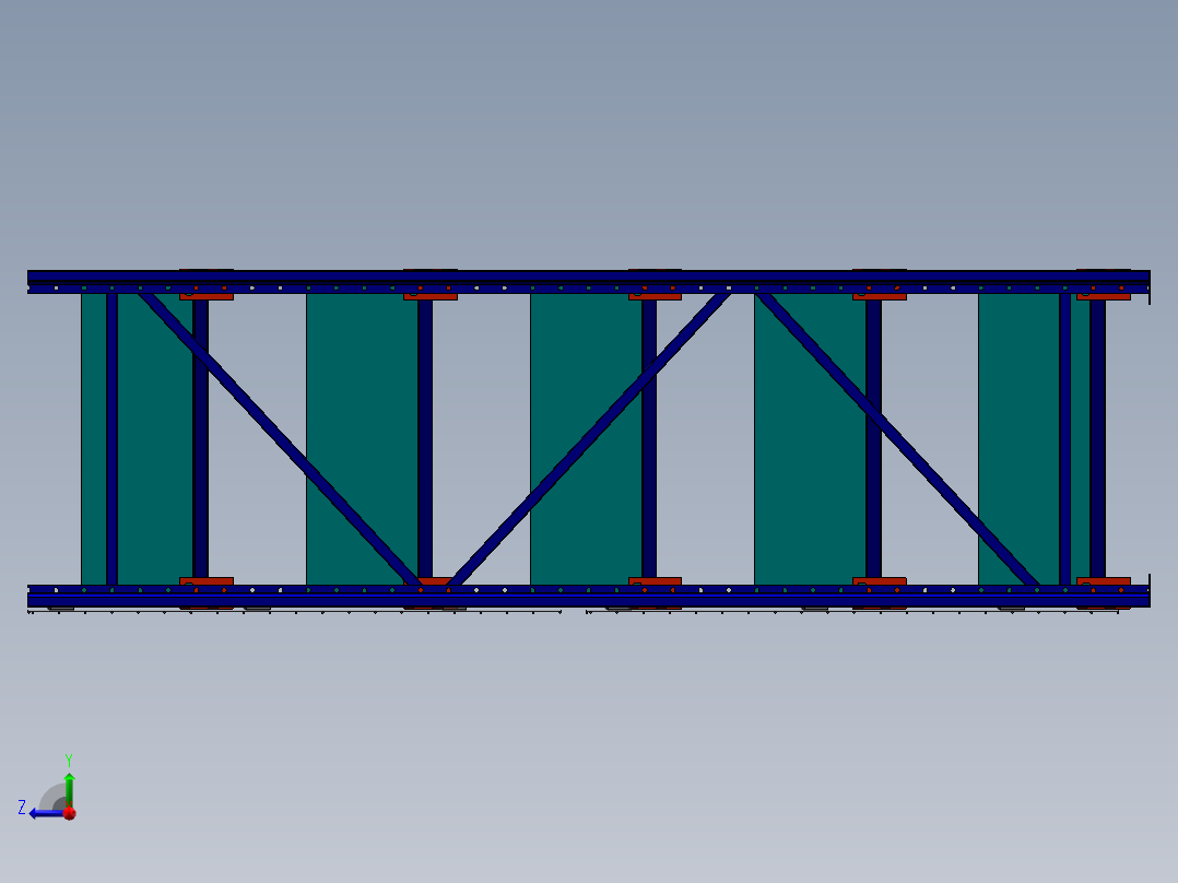 货架、中（轻）型仓储货架右视图