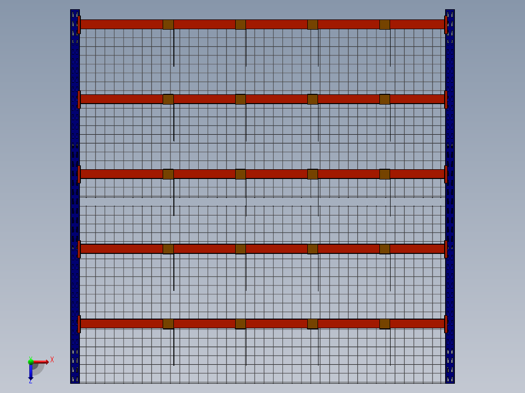 货架、中（轻）型仓储货架俯视图