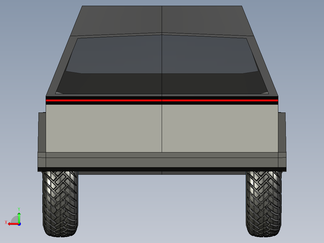 B2005355-特斯拉 Cybertruck后视图