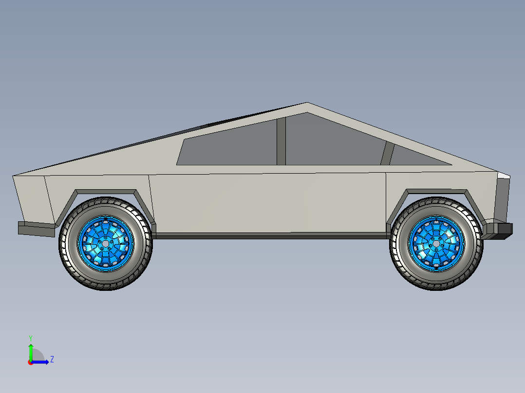 B2005355-特斯拉 Cybertruck左视图