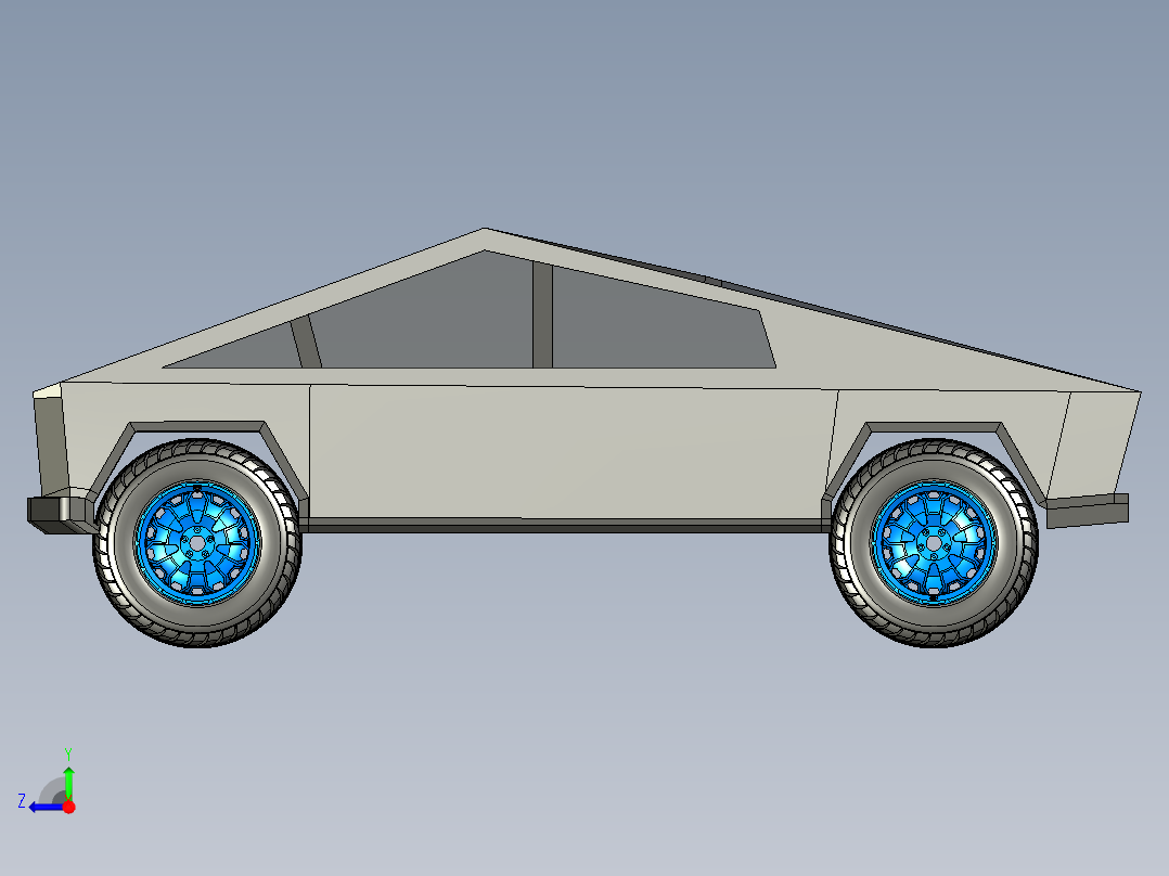 B2005355-特斯拉 Cybertruck右视图