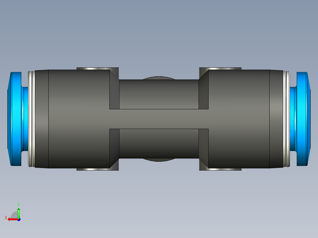 B3004454-Festo 8 mm 管对管三通推入式连接器PN_ QST-8-6后视图
