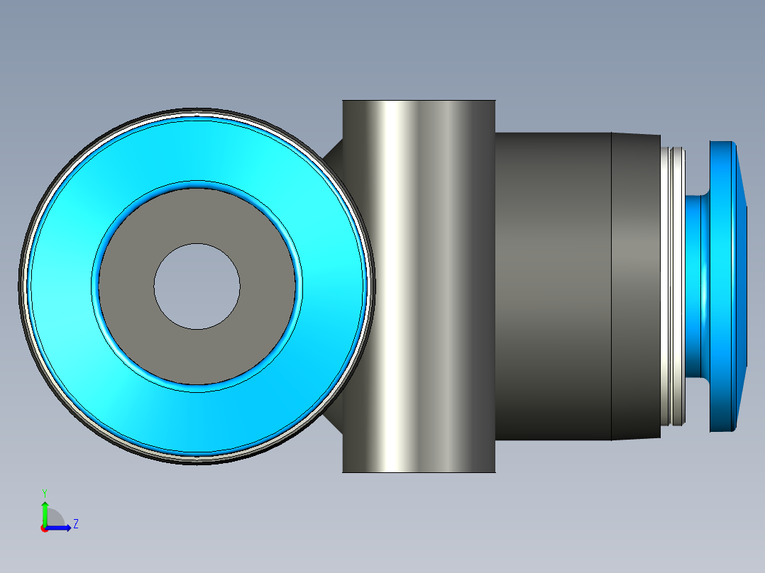 B3004454-Festo 8 mm 管对管三通推入式连接器PN_ QST-8-6左视图