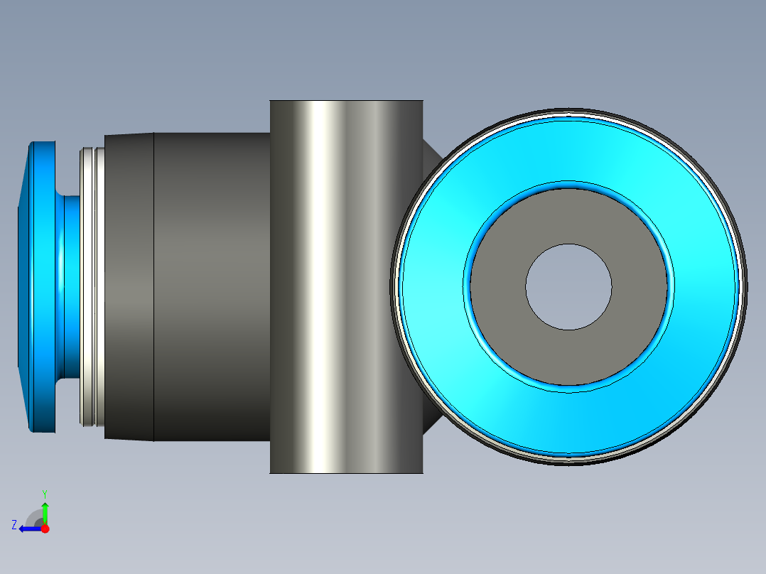 B3004454-Festo 8 mm 管对管三通推入式连接器PN_ QST-8-6右视图