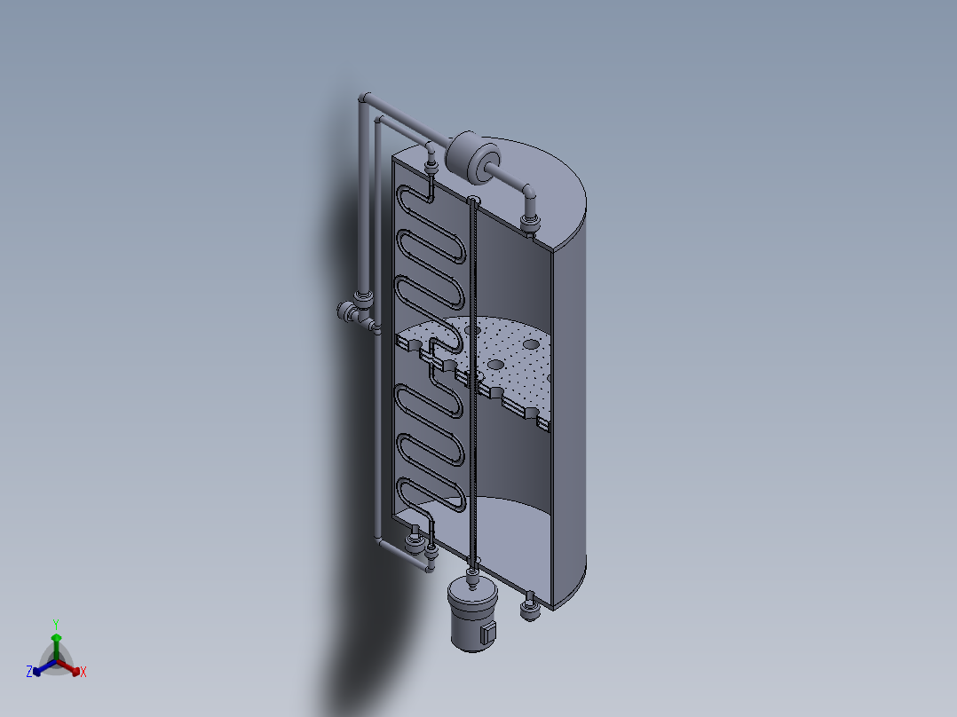 碱洗处理系统正等轴测图