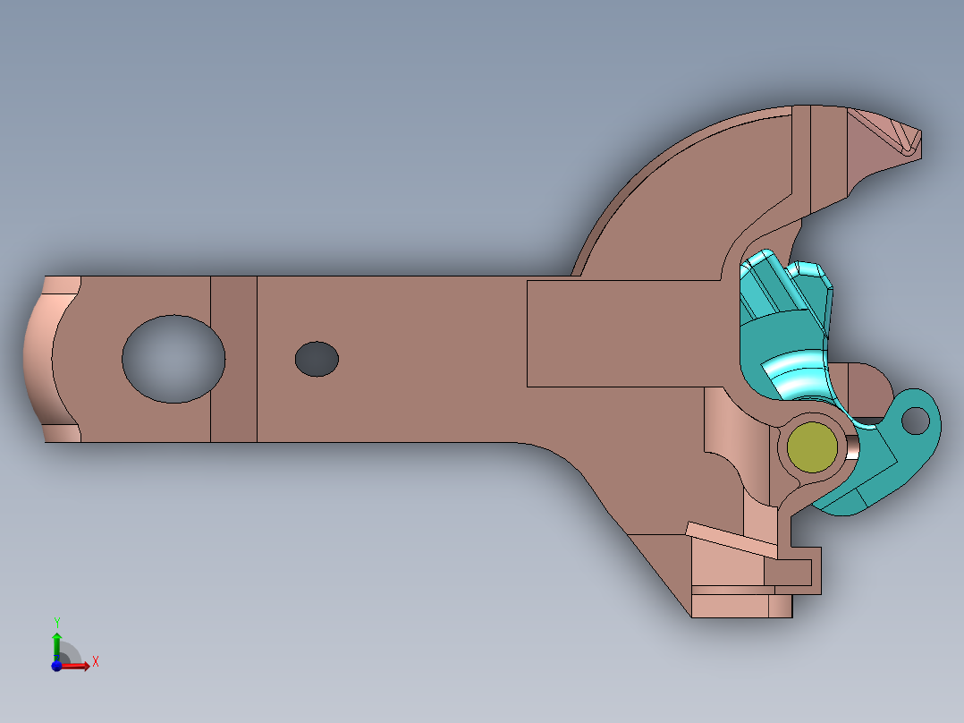 17型车钩钩头=1442927=800前视图