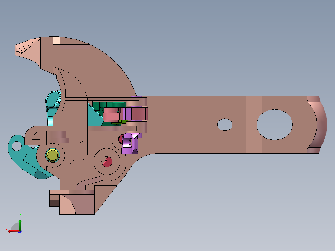 17型车钩钩头=1442927=800后视图