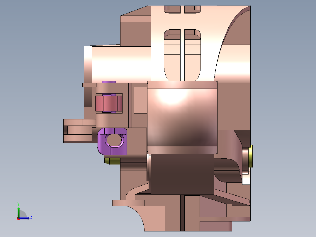 17型车钩钩头=1442927=800左视图