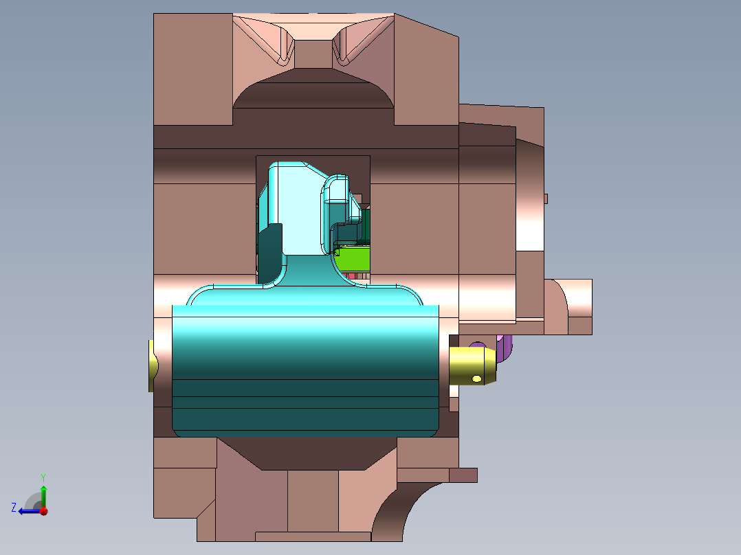 17型车钩钩头=1442927=800右视图