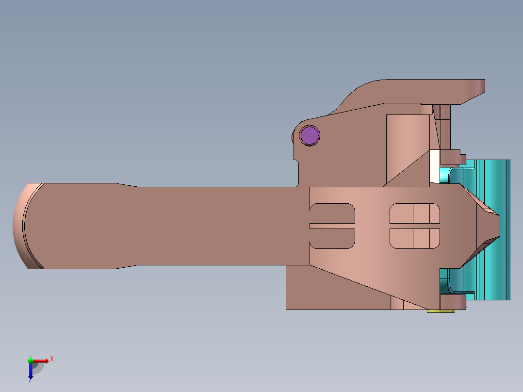 17型车钩钩头=1442927=800俯视图