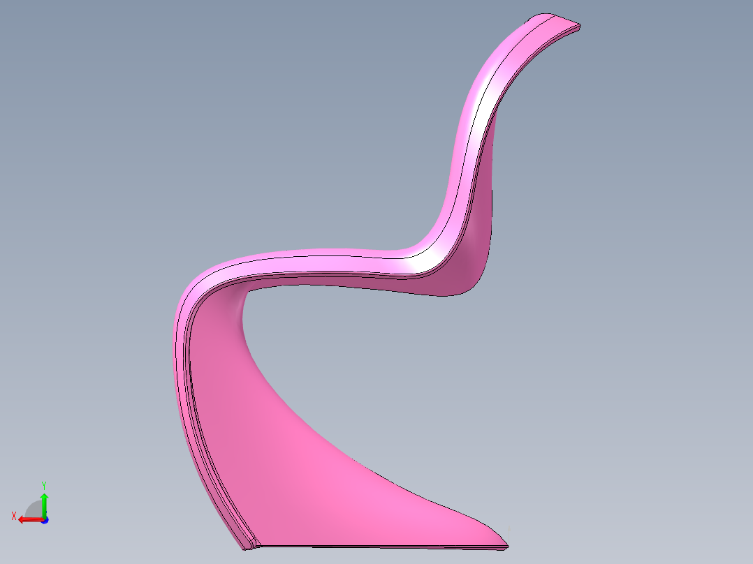 潘顿椅Panton chair后视图