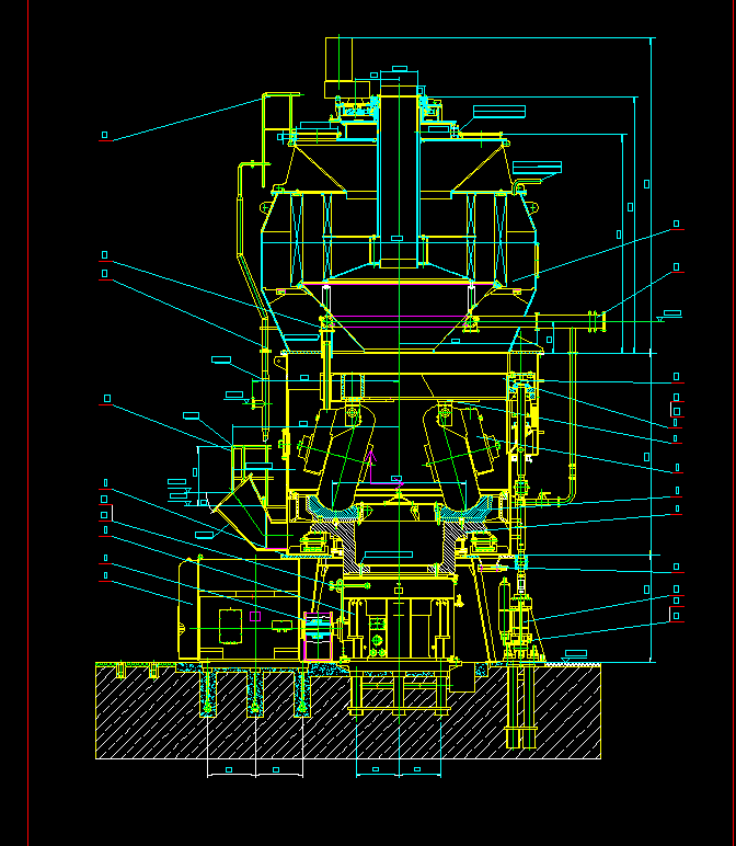 ZGM133磨煤机CAD安装图