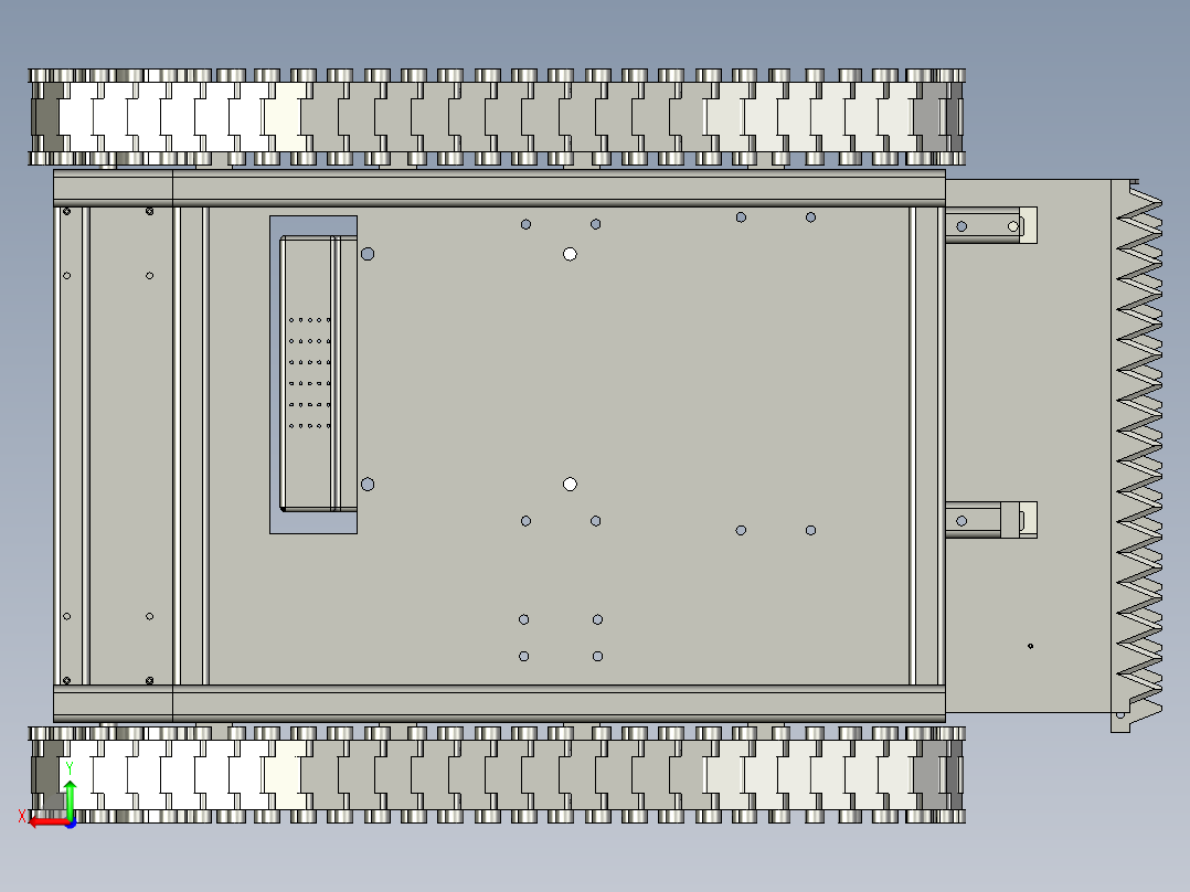 自走式超窄型大豆联合收割机后视图