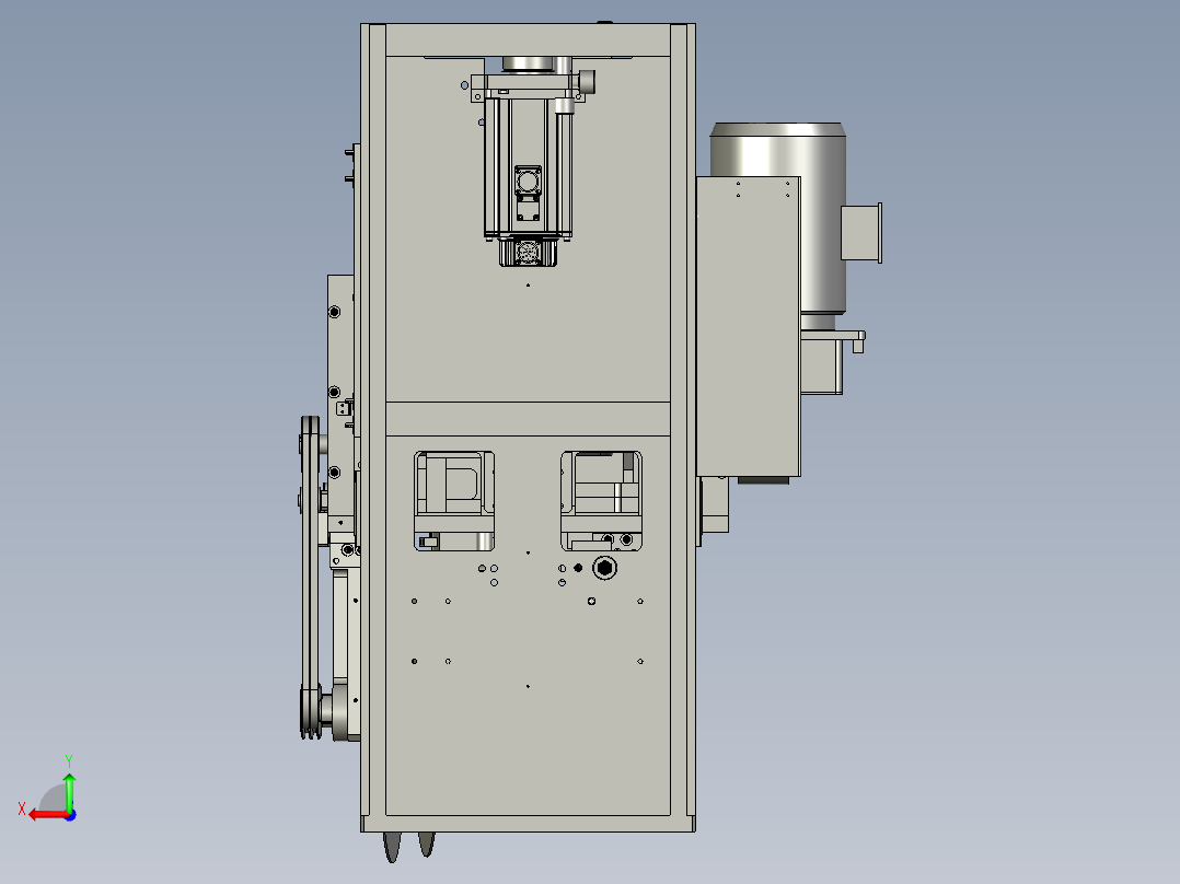 切割钻孔组件后视图