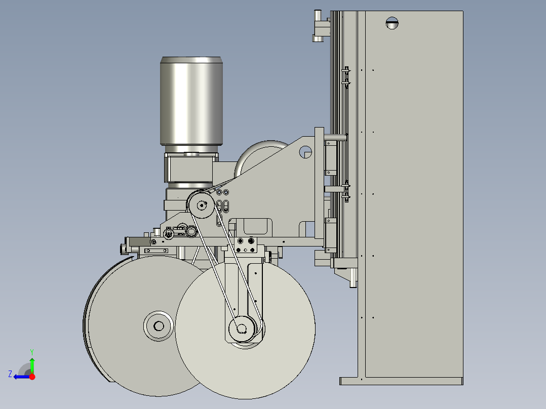 切割钻孔组件右视图