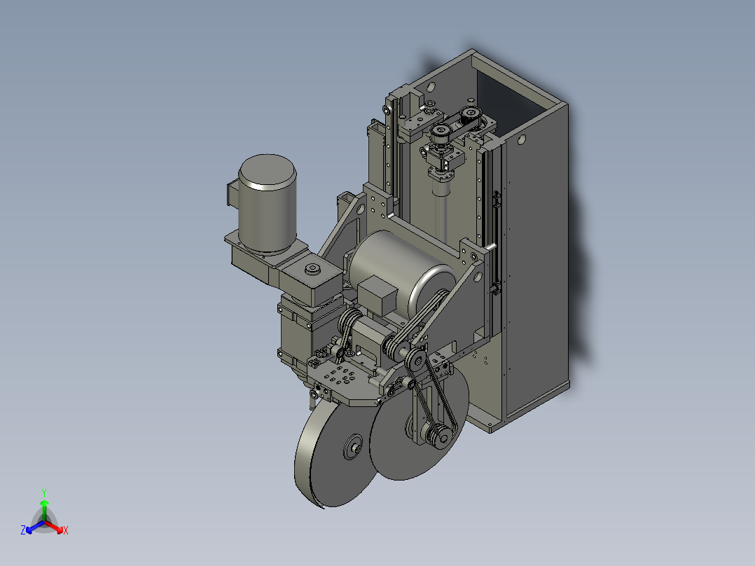 切割钻孔组件正等轴测图