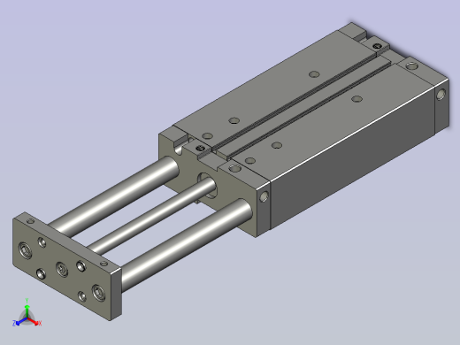 534769_DFM-50-200-B-PPV-A-GF带导杆气缸正等轴测缩略图