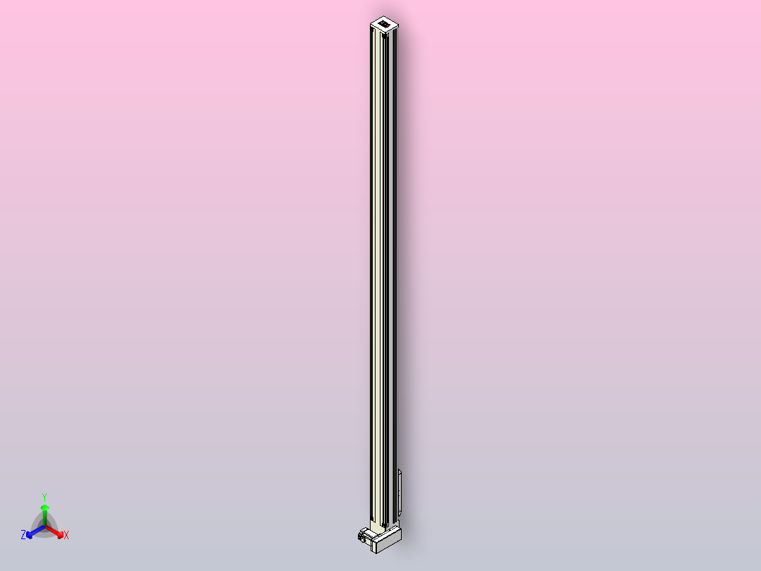 伺服电机集成皮带传动直线执行器TPA-OCB-140-256-L3350-LP-P75-N3主视图